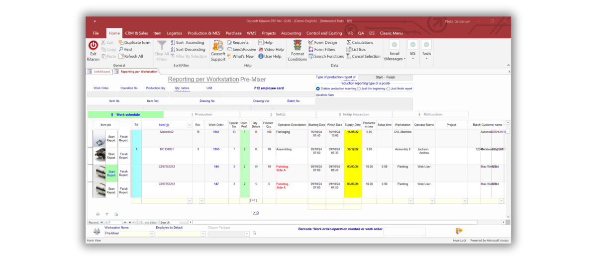 KITARON ERP&MES Paperless Production Station