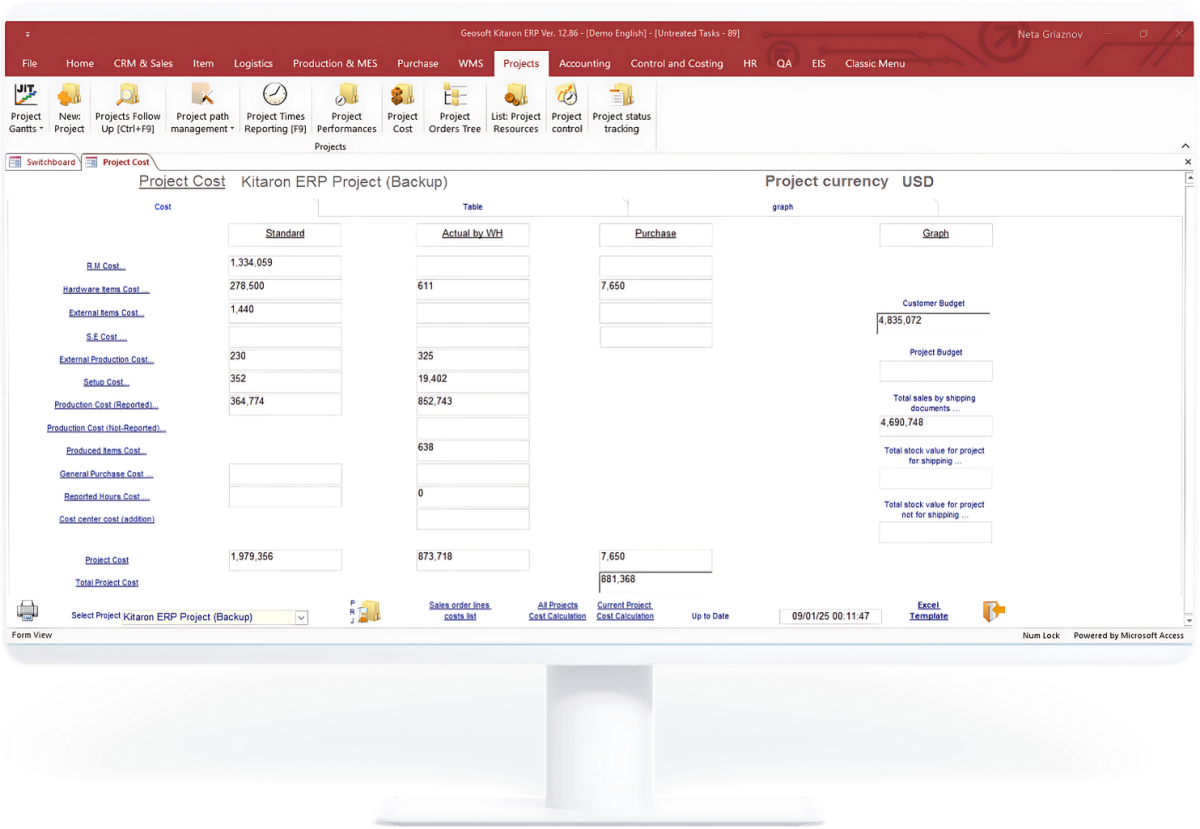 KITARON ERP&MES Project Costs